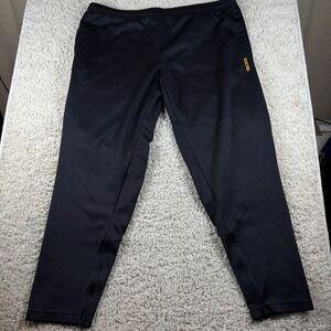 Umbro‎ Mens Track Pants Large Black Ankle Zip Tapered Soccer Joggers 002